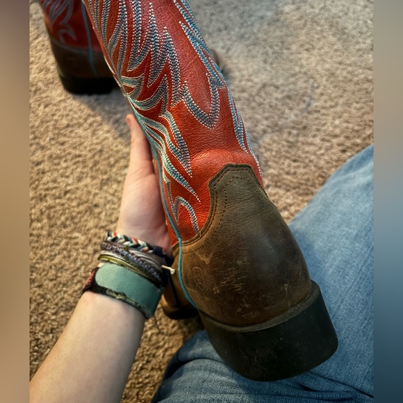 Ariat Women’s Size 9 Width B - Round Up Ryder Cowboy Boots - Picture 5 of 13